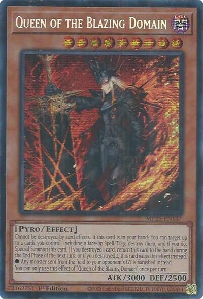 Queen of the Blazing Domain (Prismatic Secret Rare) [MP25-EN147-PrSR]