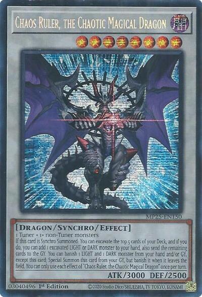 Chaos Ruler, the Chaotic Magical Dragon (Prismatic Secret Rare) [MP25-EN150-PrSR]