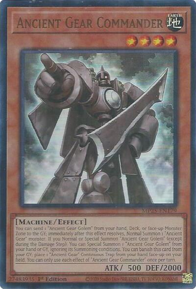 Ancient Gear Commander (Ultra Rare) [MP25-EN179-UR]