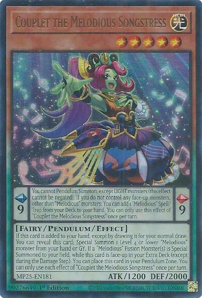 Couplet the Melodious Songstress (Ultra Rare) [MP25-EN181-UR]