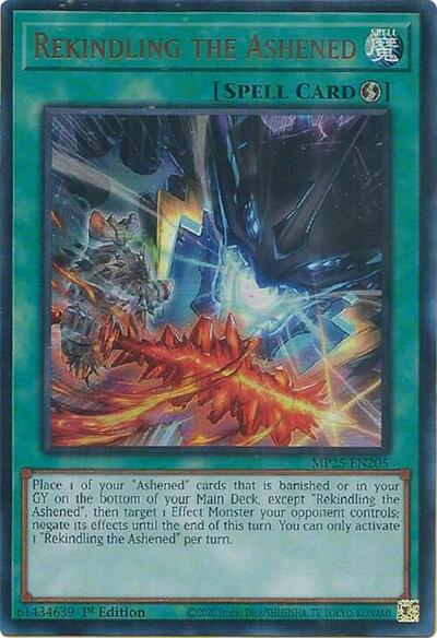Rekindling the Ashened (Ultra Rare) [MP25-EN205-UR]