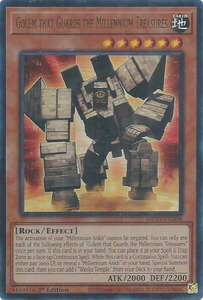 Golem that Guards the Millennium Treasures (Ultra Rare) [MP25-EN208-UR]