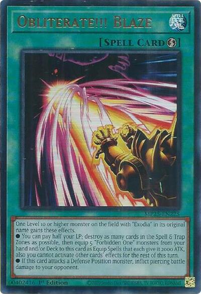 Obliterate!!! Blaze (Ultra Rare) [MP25-EN225-UR]