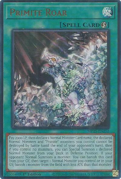 Primite Roar (Ultra Rare) [MP25-EN252-UR]