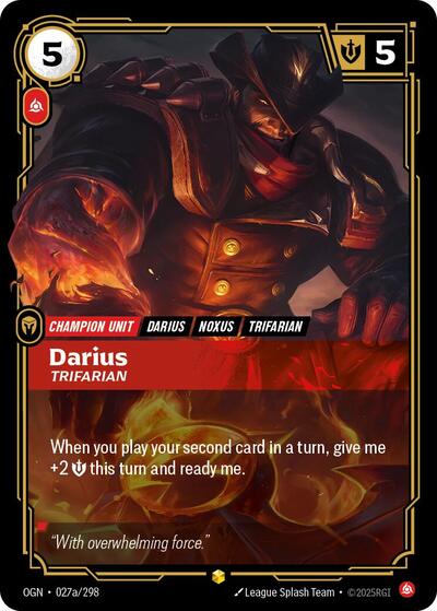 Darius - Trifarian (Showcase) (Alternate Art) [OGN-027a-S-ALT]