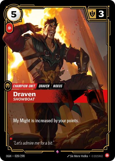 Draven - Showboat (Rare) [OGN-028-R]