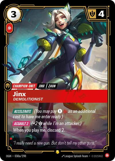 Jinx - Demolitionist (Showcase) (Alternate Art) [OGN-030a-S-ALT]