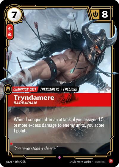 Tryndamere - Barbarian (Rare) [OGN-034-R]