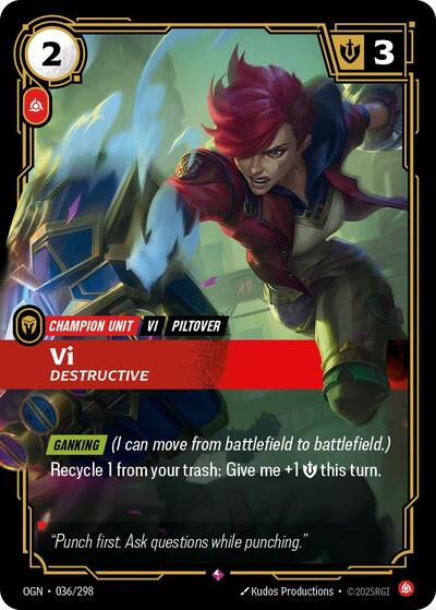 Vi - Destructive (Rare) [OGN-036-R]