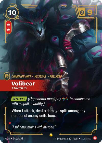 Volibear - Furious (Showcase) (Alternate Art) [OGN-041a-S-ALT]