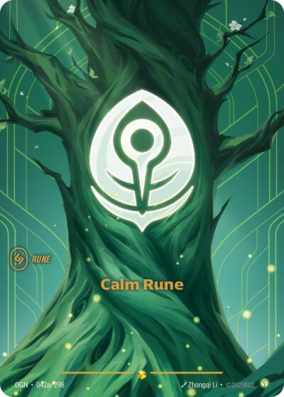Calm Rune (Showcase) (Alternate Art) [OGN-042a-S-ALT]