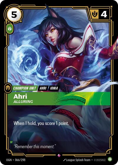 Ahri - Alluring (Rare) [OGN-066-R]