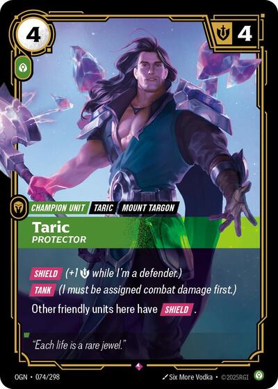 Taric - Protector (Rare) [OGN-074-R]