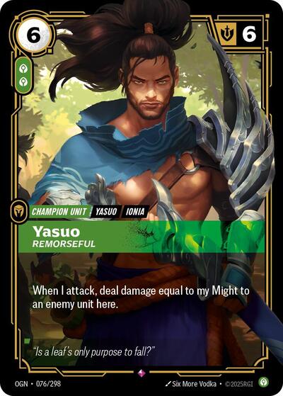 Yasuo - Remorseful (Rare) [OGN-076-R]
