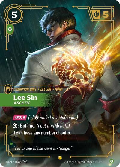 Lee Sin - Ascetic (Showcase) (Alternate Art) [OGN-078a-S-ALT]