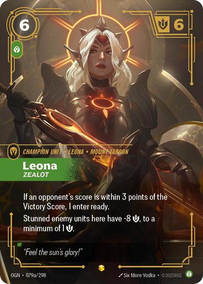 Leona - Zealot (Showcase) (Alternate Art) [OGN-079a-S-ALT]