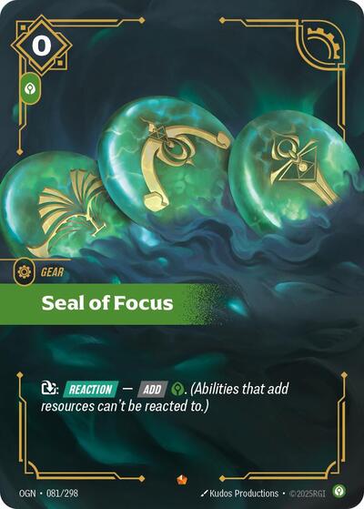 Seal of Focus (Epic) [OGN-081-E]