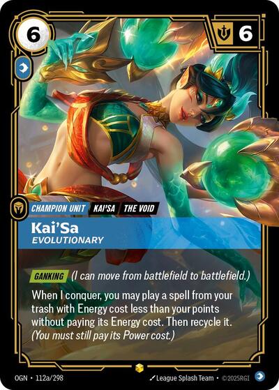 Kai'Sa - Evolutionary (Showcase) (Alternate Art) [OGN-112a-S-ALT]