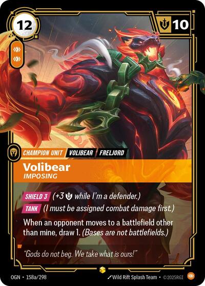 Volibear - Imposing (Showcase) (Alternate Art) [OGN-158a-S-ALT]