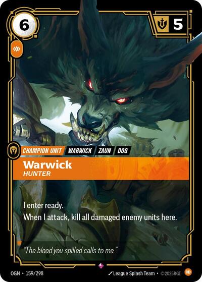 Warwick - Hunter (Rare) [OGN-159-R]