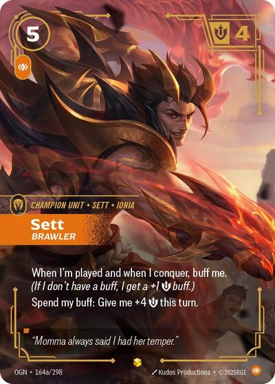 Sett - Brawler (Showcase) (Alternate Art) [OGN-164a-S-ALT]