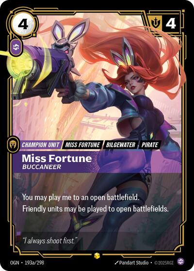Miss Fortune - Buccaneer (Showcase) (Alternate Art) [OGN-193a-S-ALT]