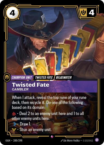 Twisted Fate - Gambler (Rare) [OGN-200-R]