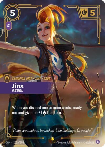 Jinx - Rebel (Showcase) (Alternate Art) [OGN-202a-S-ALT]
