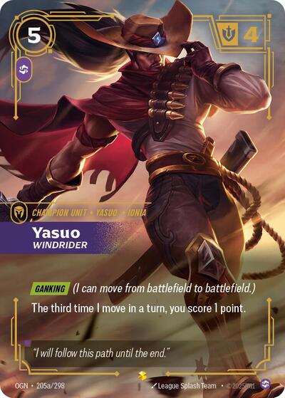 Yasuo - Windrider (Showcase) (Alternate Art) [OGN-205a-S-ALT]