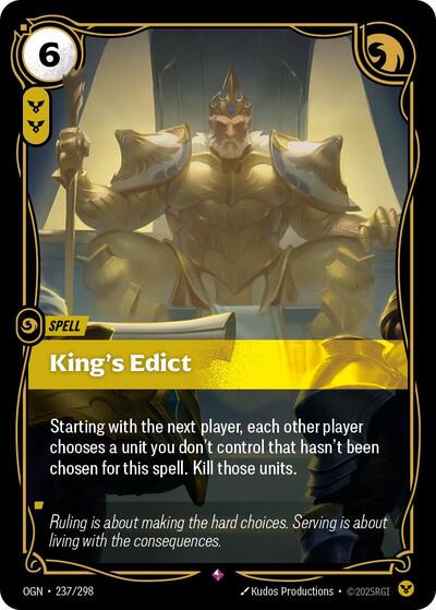 King's Edict (Rare) [OGN-237-R]
