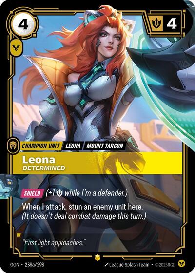 Leona - Determined (Showcase) (Alternate Art) [OGN-238a-S-ALT]