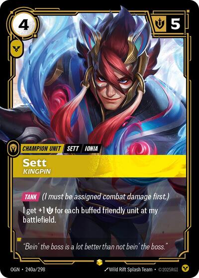 Sett - Kingpin (Showcase) (Alternate Art) [OGN-240a-S-ALT]