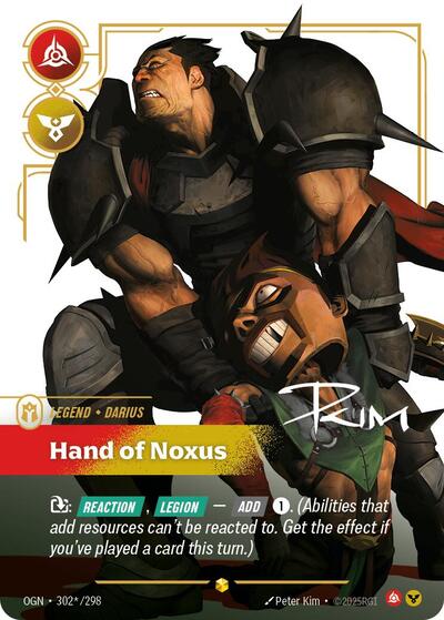 Darius - Hand of Noxus (Showcase) (Signature) [OGN-302*-S-SIG]