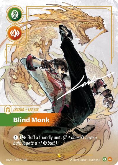 Lee Sin - Blind Monk (Showcase) (Signature) [OGN-304*-S-SIG]