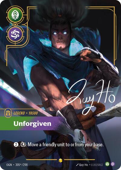 Yasuo - Unforgiven (Showcase) (Signature) [OGN-305*-S-SIG]