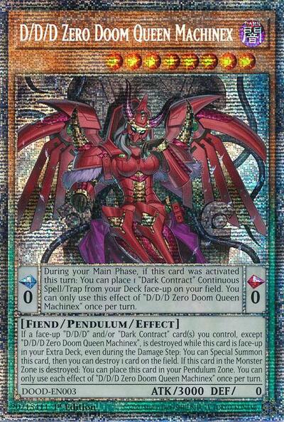 D/D/D Zero Doom Queen Machinex (Starlight Rare) [DOOD-EN003-StR]