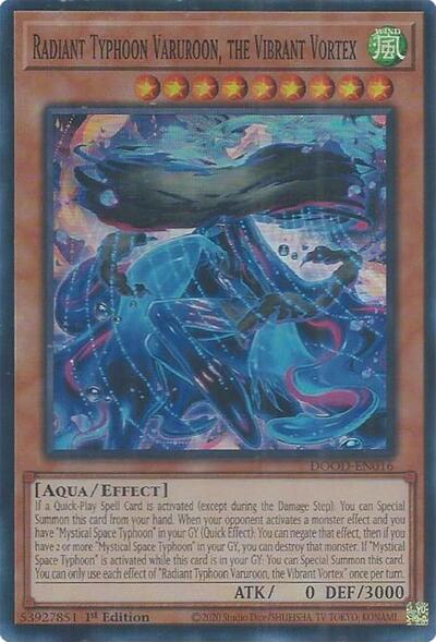 Radiant Typhoon Varuroon, the Vibrant Vortex (Super Rare) [DOOD-EN016-SuR]