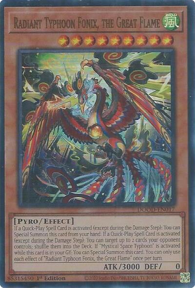 Radiant Typhoon Fonix, the Great Flame (Ultra Rare) [DOOD-EN017-UR]