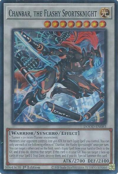 Chanbar, the Flashy Sportsknight (Super Rare) [DOOD-EN083-SuR]