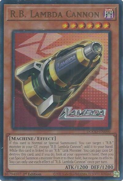 R.B. Lambda Cannon (Ultra Rare) [DOOD-EN090-UR]