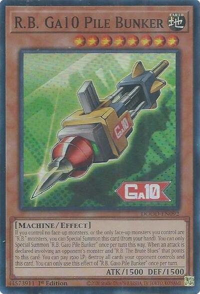R.B. Ga10 Pile Bunker (Super Rare) [DOOD-EN092-SuR]