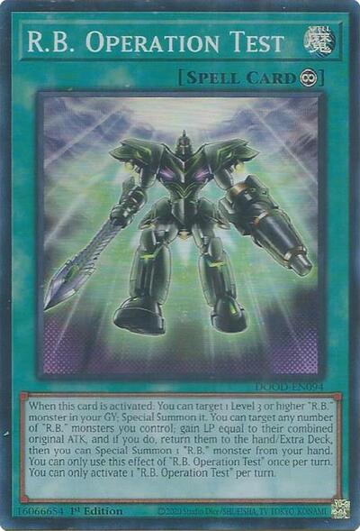 R.B. Operation Test (Super Rare) [DOOD-EN094-SuR]