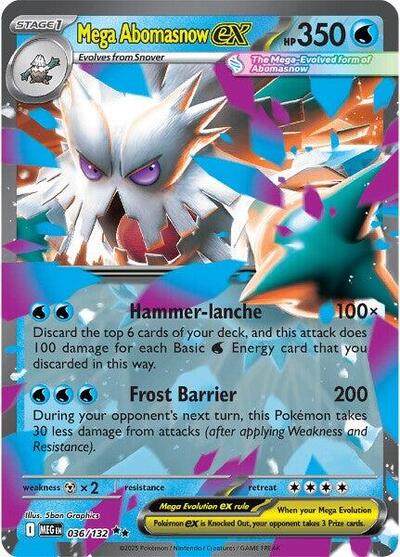 Mega Abomasnow ex - 036/132 (Double Rare) [MEG-036-DR]