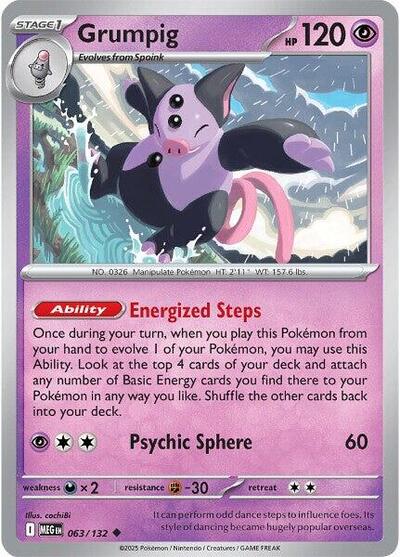 Grumpig - 063/132 (Uncommon) [MEG-063-U]