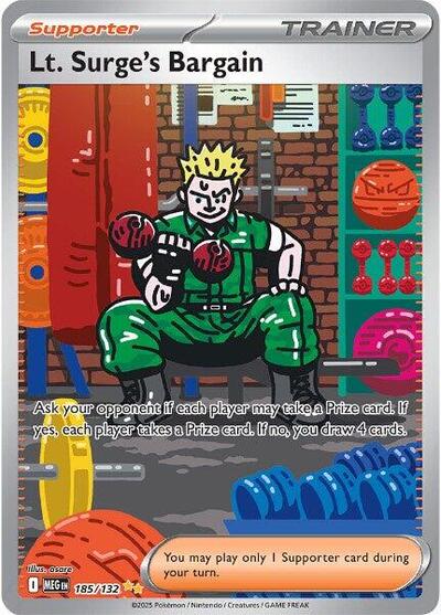 Lt. Surge's Bargain - 185/132 (Special Illustration Rare) [MEG-185-SIR]