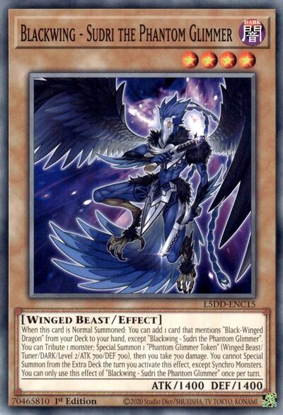 Blackwing - Sudri the Phantom Glimmer (Common) [L5DD-ENC15-C]