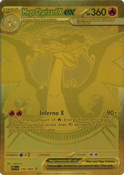 Mega Charizard X ex - 130/094 (Mega Hyper Rare) [PFL-130-MHR]