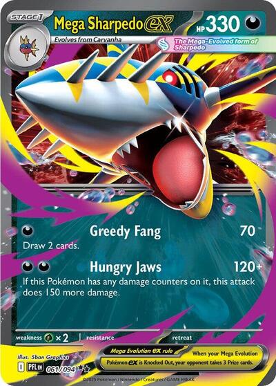 Mega Sharpedo ex - 061/094 (Double Rare) [PFL-061-DR]