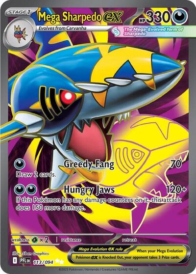 Mega Sharpedo ex - 113/094 (Ultra Rare) [PFL-113-UR]