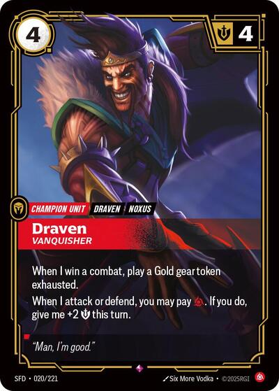 Draven - Vanquisher (Rare) [SFD-020-R]